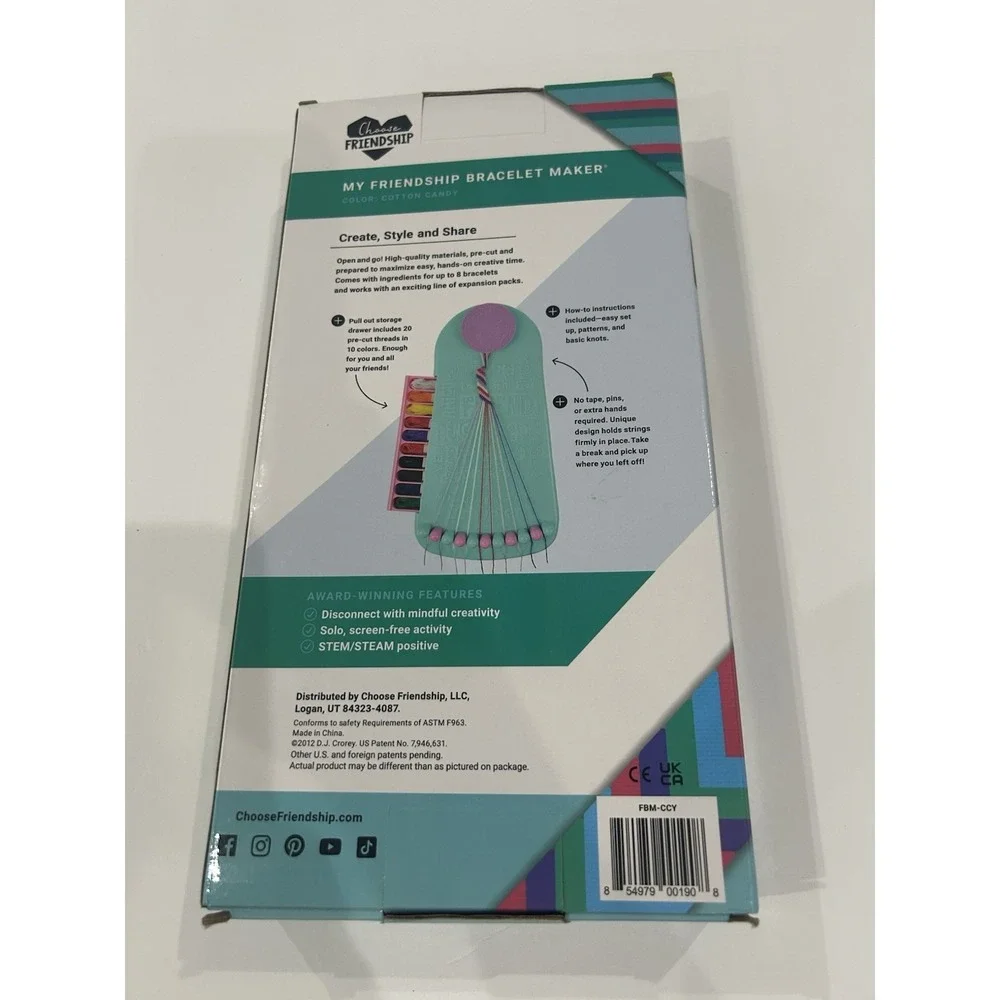 Summer Craft Kit Friends, My Friendship Bracelet Maker - 20 Pre-Cut 10 Color NEW